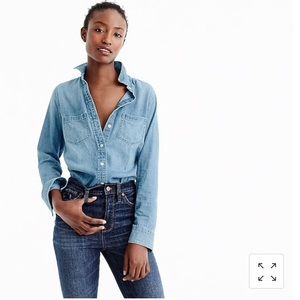 NWT J.Crew petite everyday chambray shirt